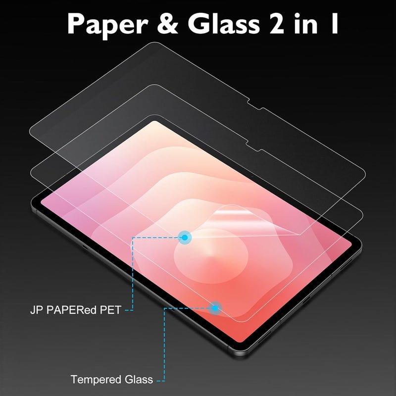 Esanik 2 Pack Like Paper Glass Screen Protector for Samsung Galaxy Tab S11 (11 inch) 9H Tempered Glass Film with Alignment Frame, Writing Like on Paper, Anti Glare - Image 4